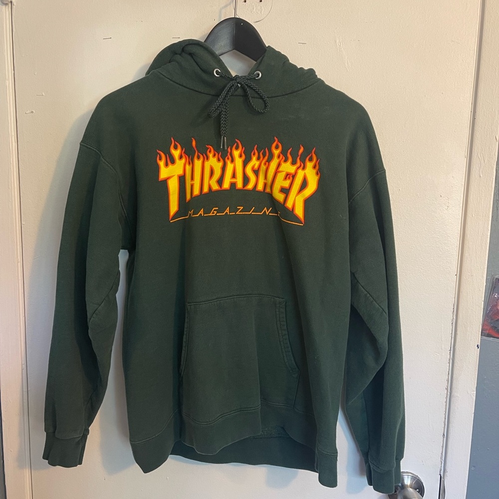 Trasher green hoodie